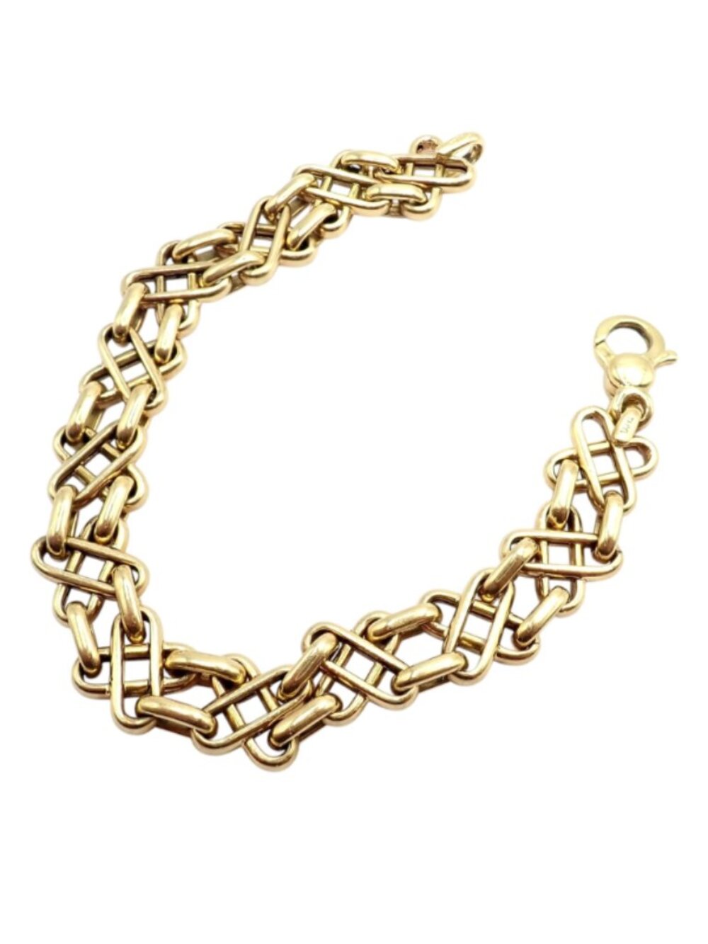 Authentic Vintage! Tiffany & Co 18k Yellow Gold Basket Weave Bracelet